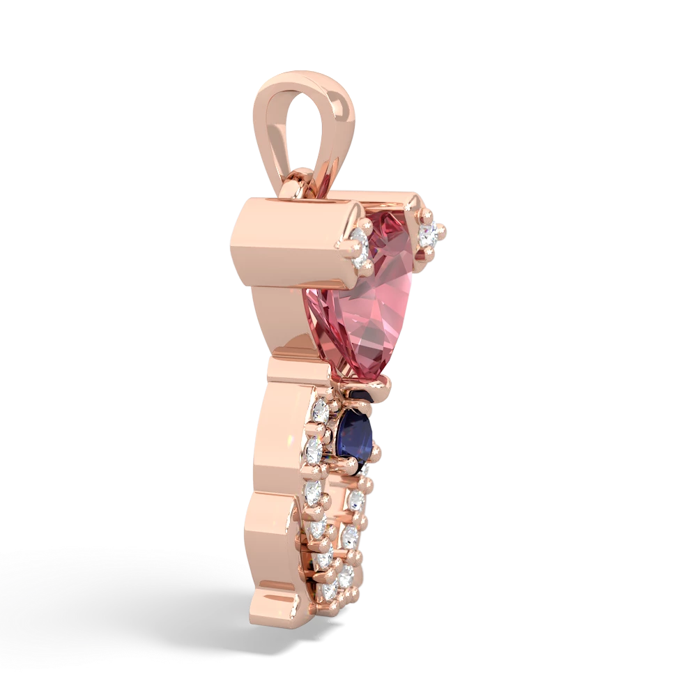 Pink Tourmaline Puppy Love 14K Rose Gold pendant P5800