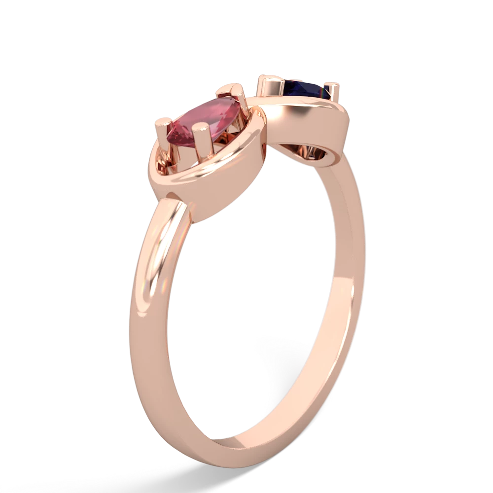 Pink Tourmaline Infinity 14K Rose Gold ring R5050