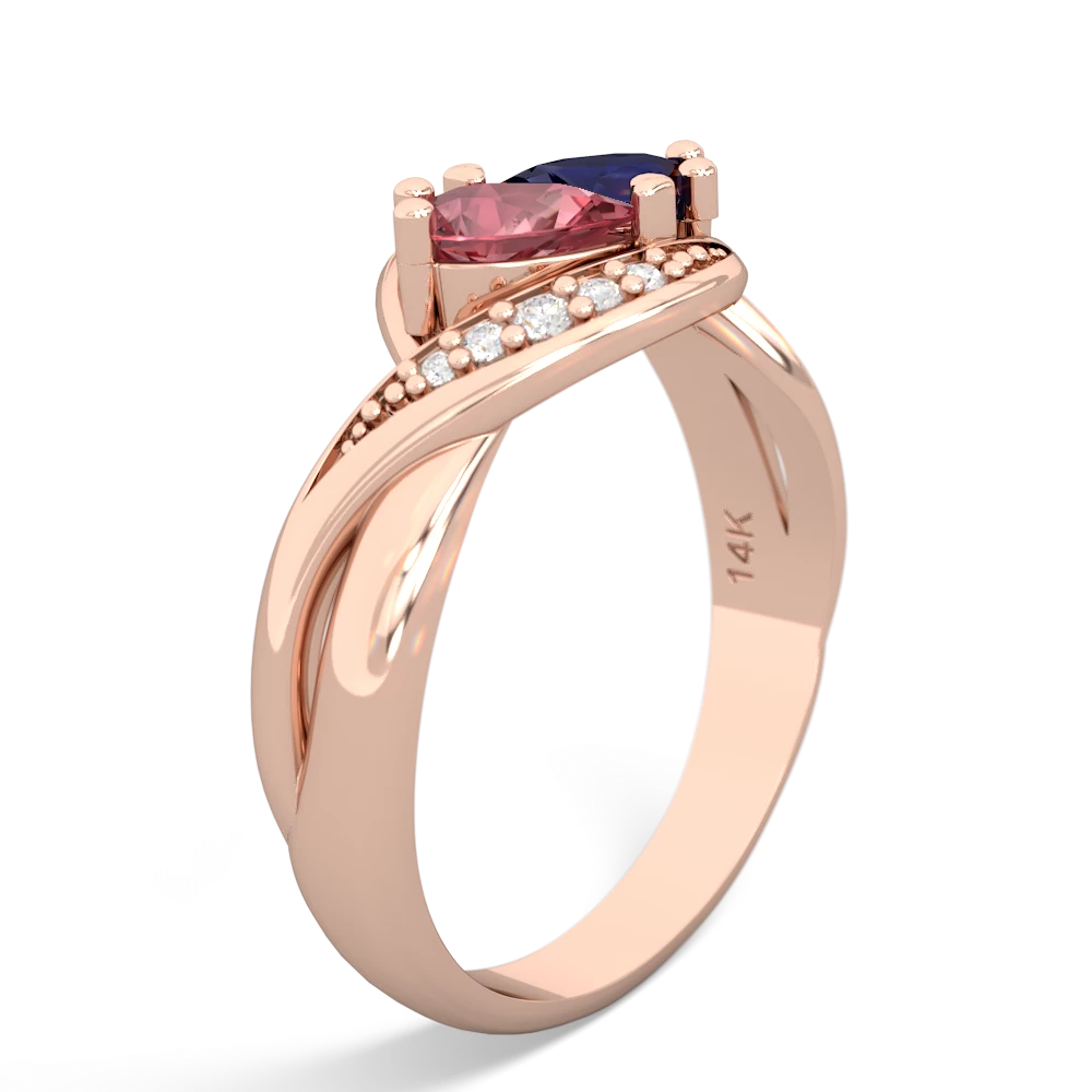 Pink Tourmaline Summer Winds 14K Rose Gold ring R5342