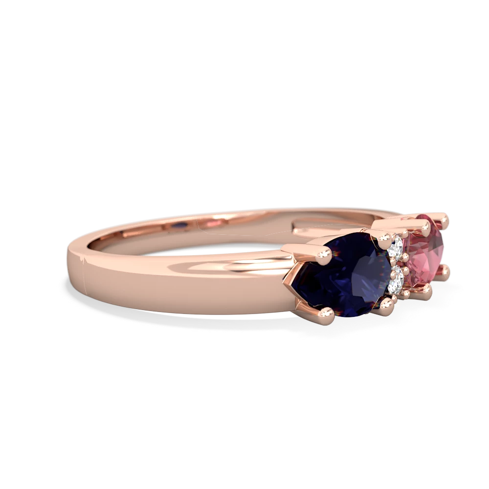 Pink Tourmaline Pear Bowtie 14K Rose Gold ring R0865