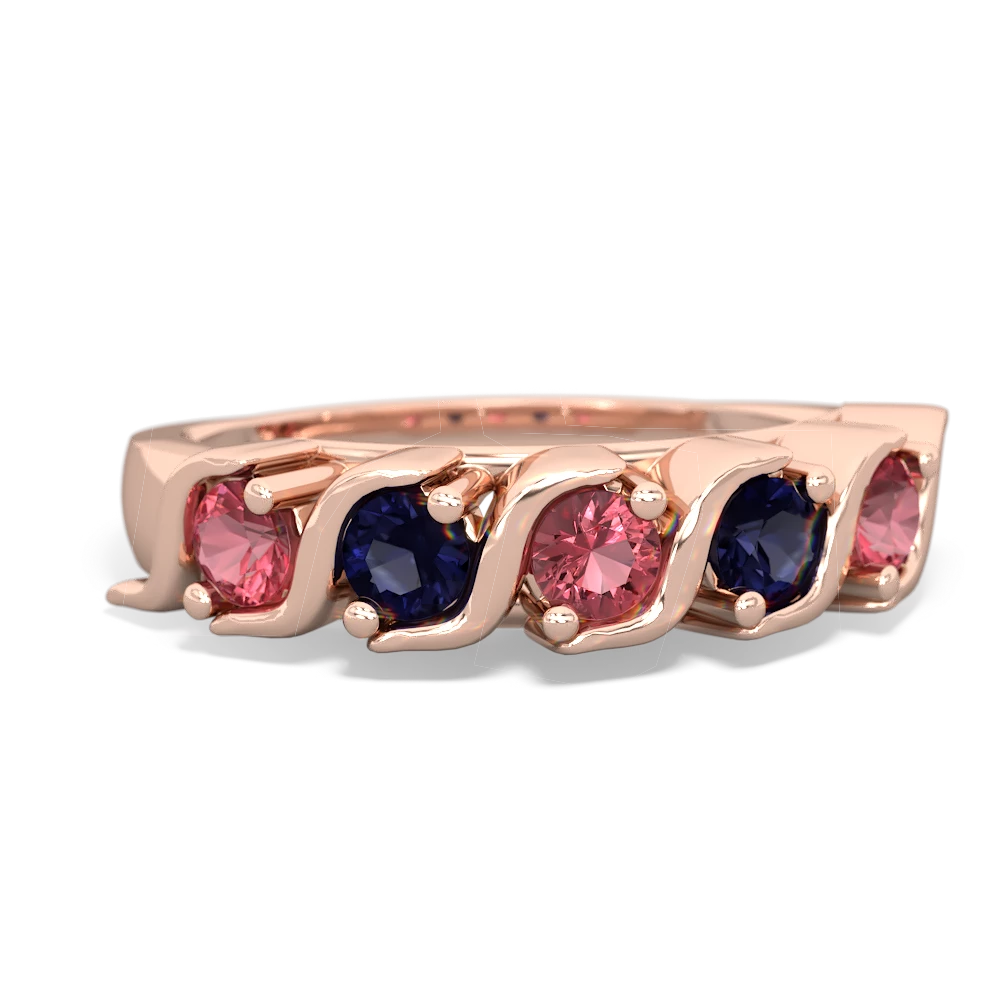 Pink Tourmaline Anniversary Band 14K Rose Gold ring R2089