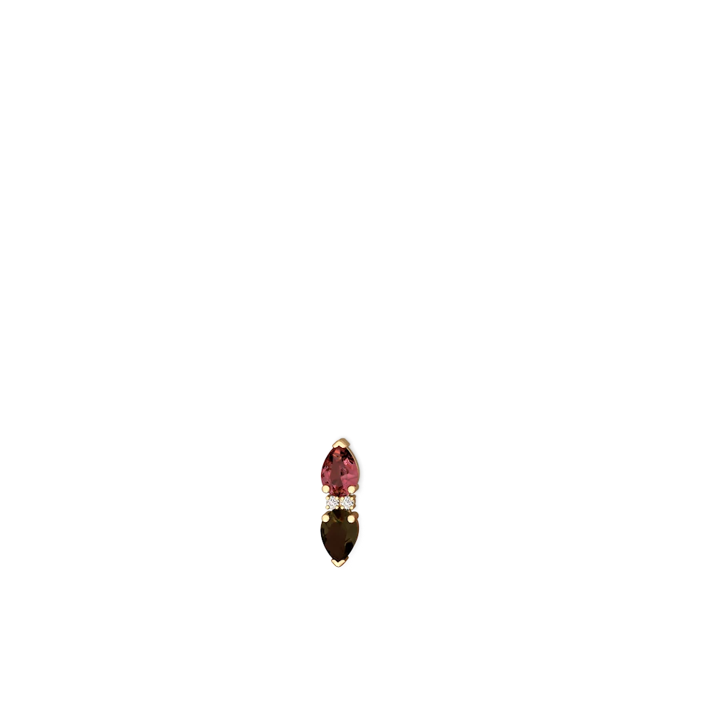 Pink Tourmaline Bowtie Drop 14K Yellow Gold earrings E0865