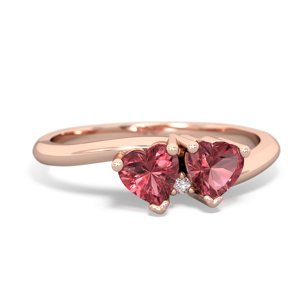 Pink Tourmaline Sweethearts 14K Rose Gold ring R5260