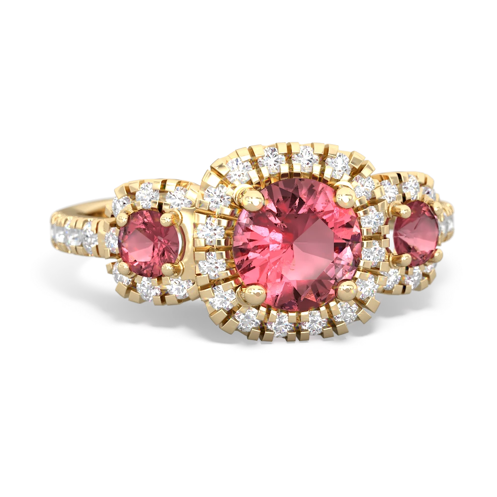 Ruby Regal Halo 14K Yellow Gold ring R5350