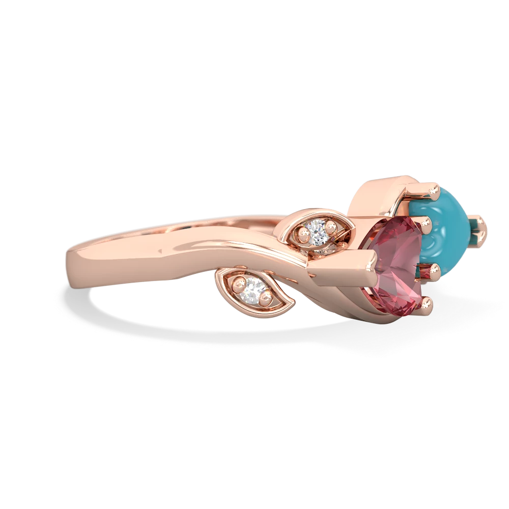 Pink Tourmaline Floral Elegance 14K Rose Gold ring R5790