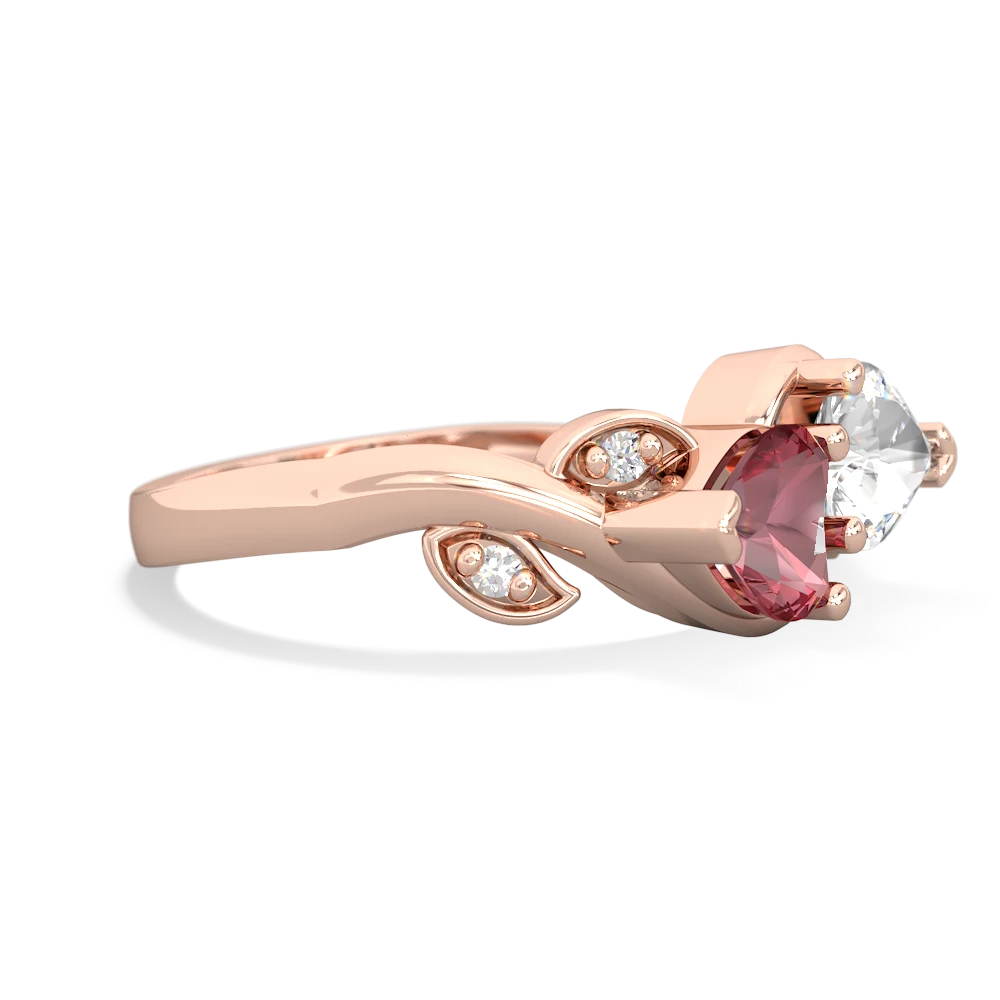 Pink Tourmaline Floral Elegance 14K Rose Gold ring R5790