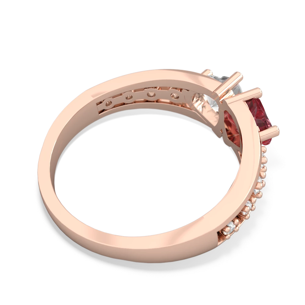 Pink Tourmaline Heart To Heart 14K Rose Gold ring R3342