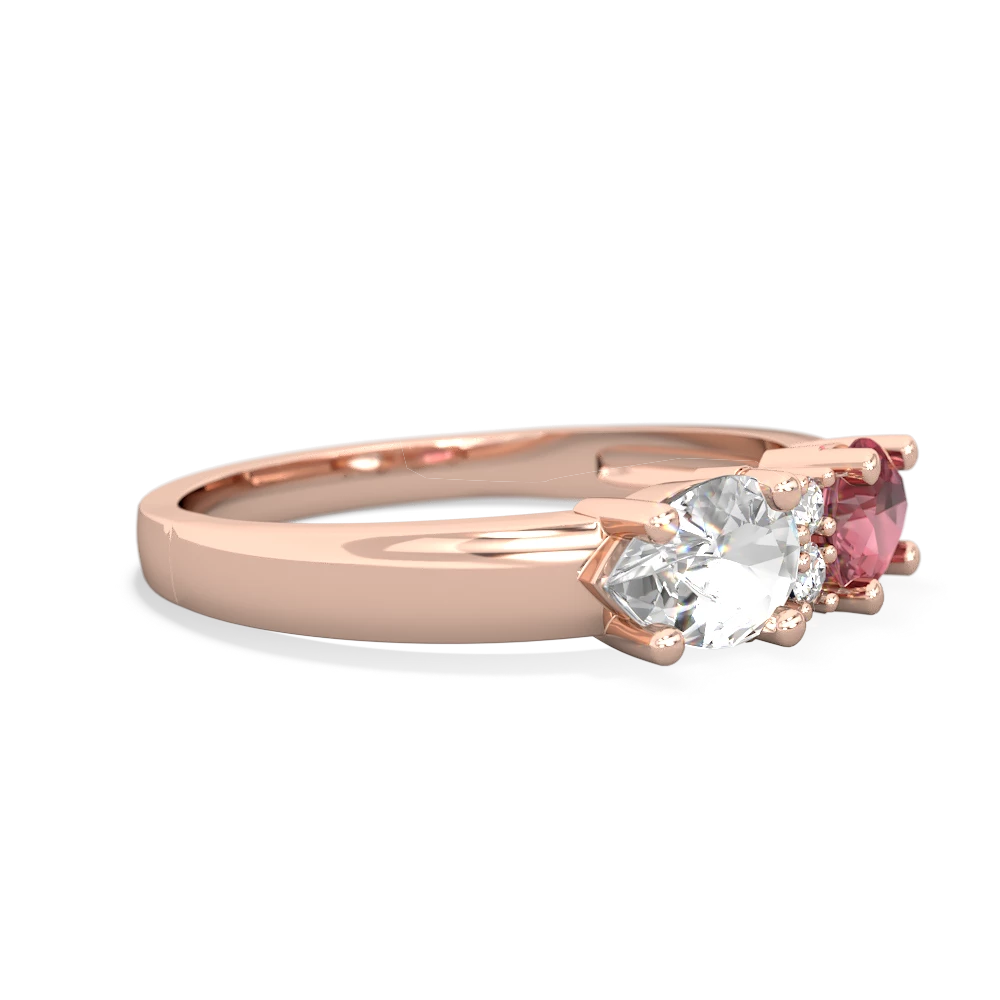 Pink Tourmaline Pear Bowtie 14K Rose Gold ring R0865