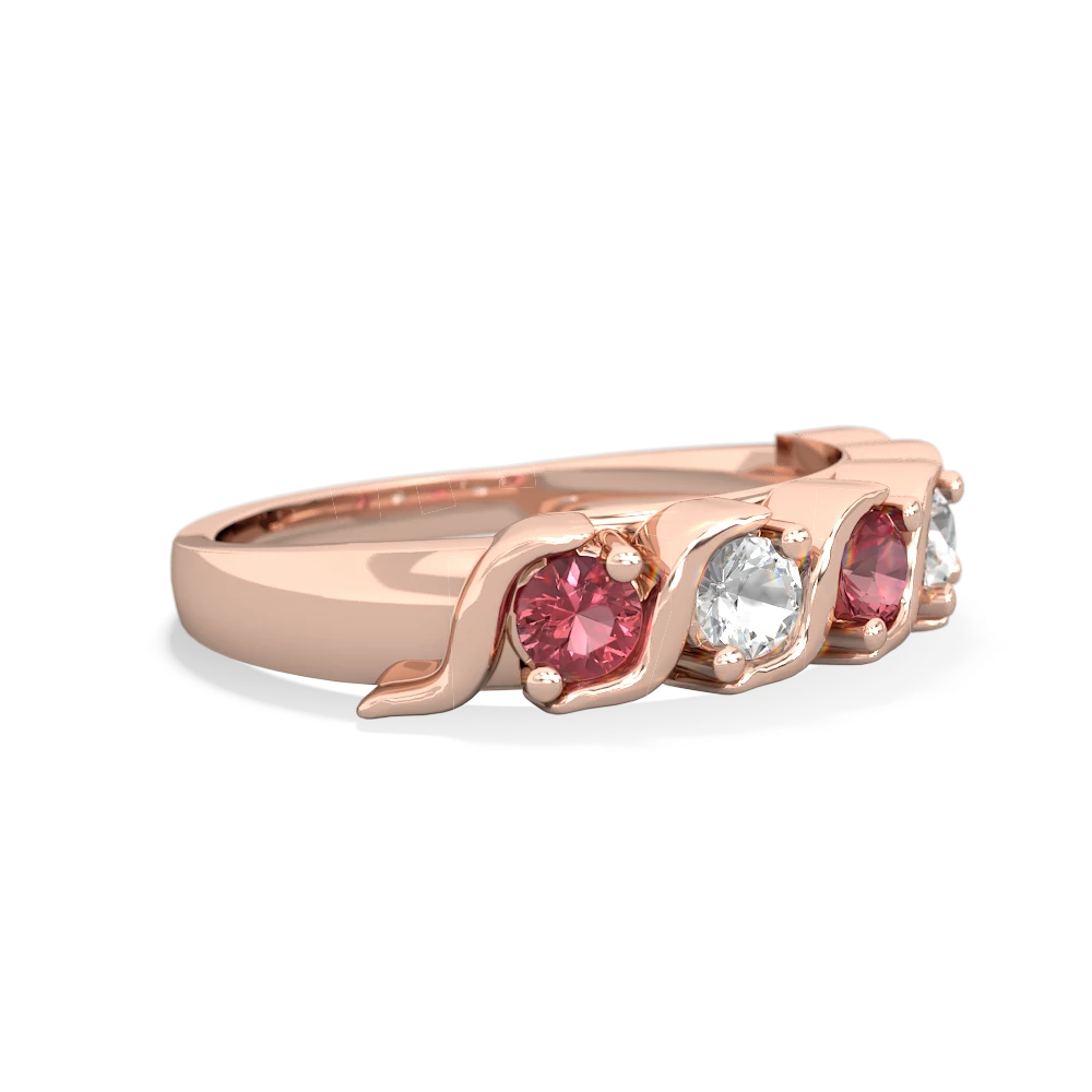 Pink Tourmaline Anniversary Band 14K Rose Gold ring R2089