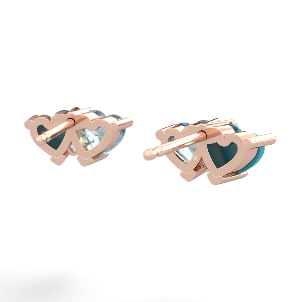 Turquoise Sweethearts 14K Rose Gold earrings E5260