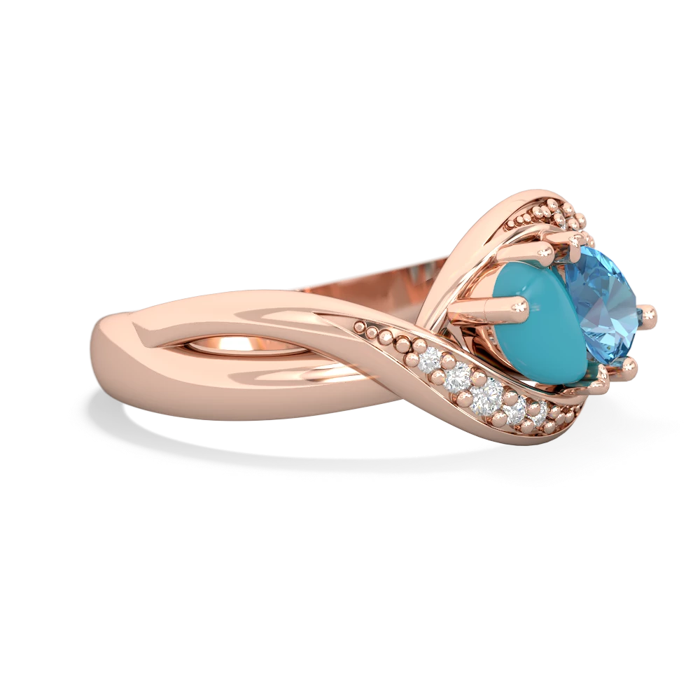 Turquoise Summer Winds 14K Rose Gold ring R5342