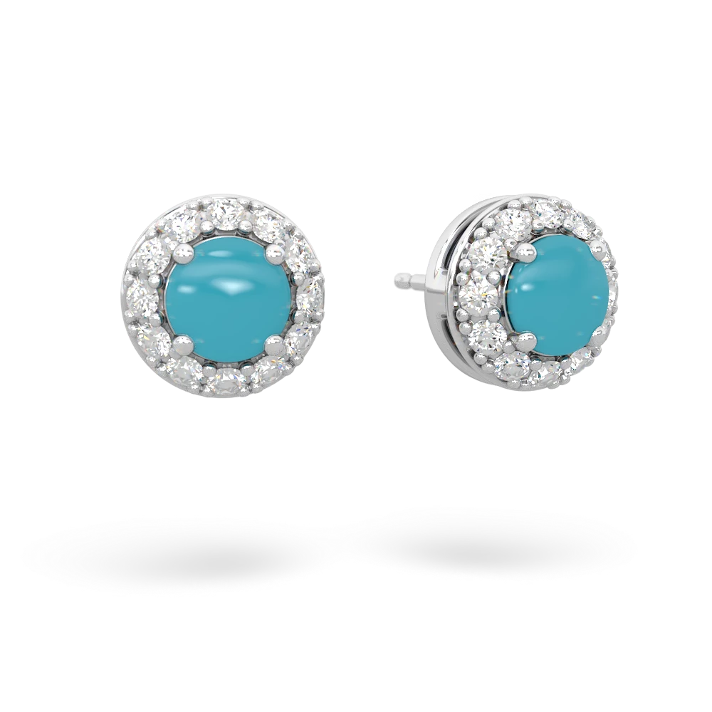 Rectangle Turquoise Diamond Studs - KAMARIA