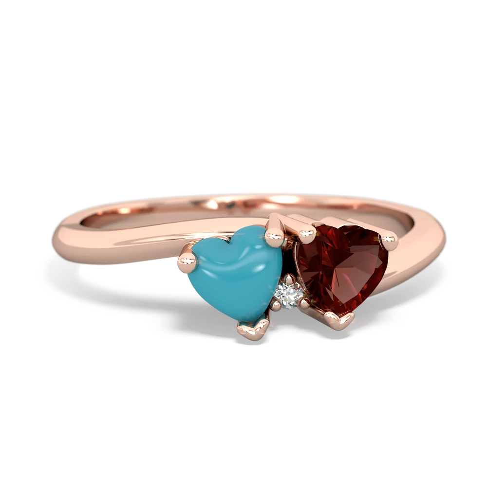 Turquoise Sweethearts 14K Rose Gold ring R5260