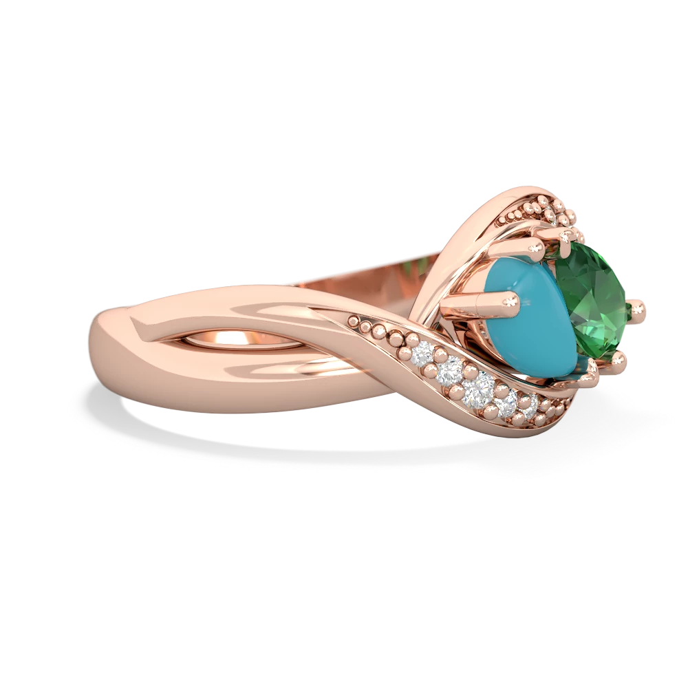 Turquoise Summer Winds 14K Rose Gold ring R5342