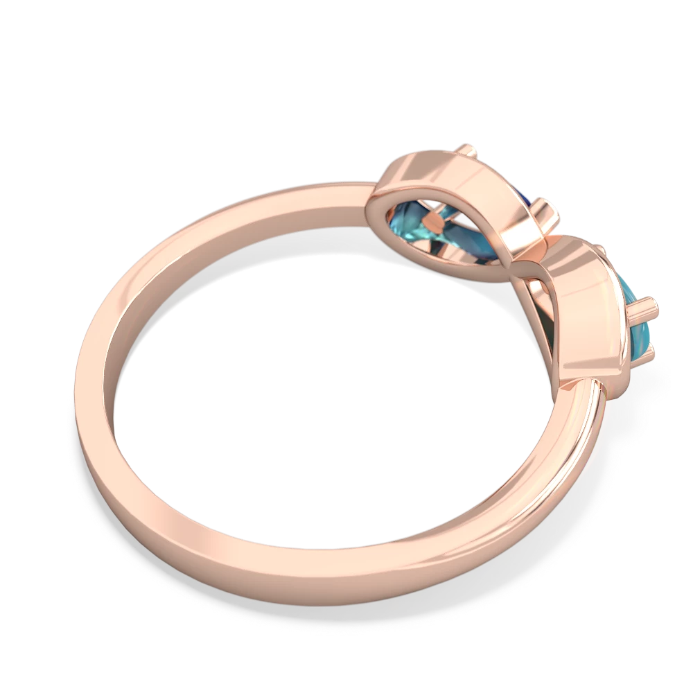 Turquoise Infinity 14K Rose Gold ring R5050