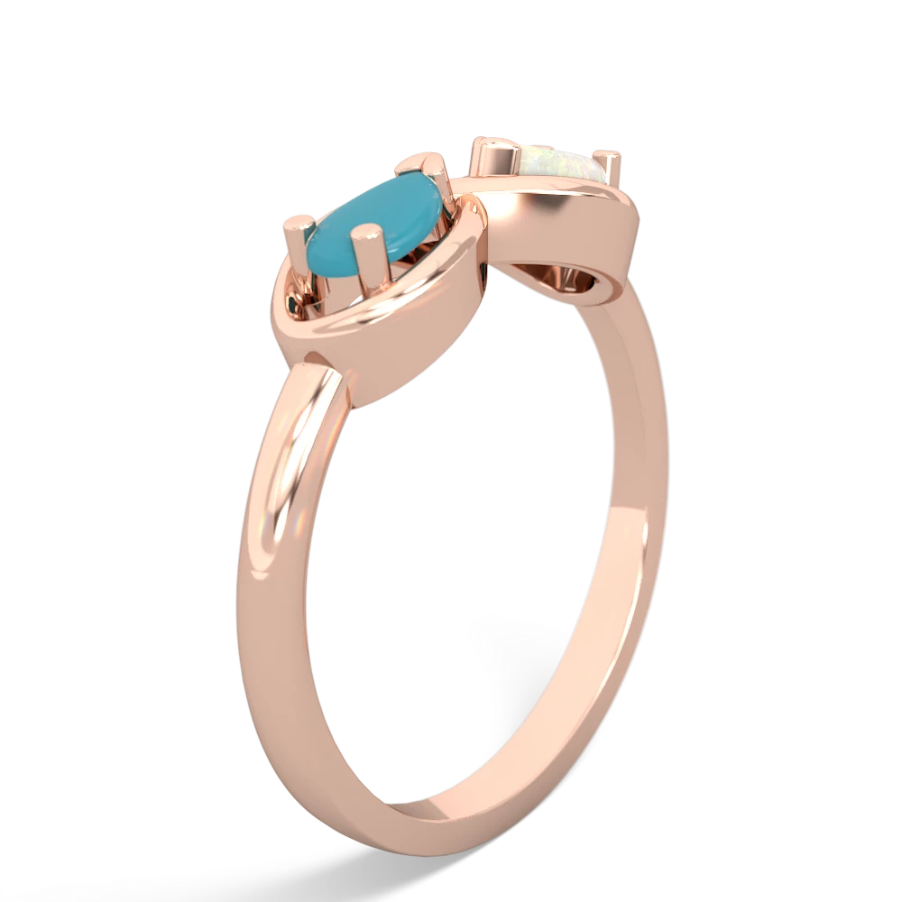 Turquoise Infinity 14K Rose Gold ring R5050