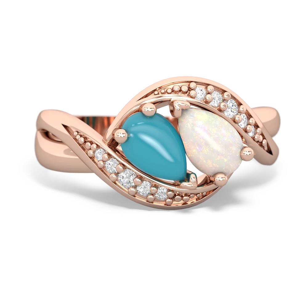 Turquoise Summer Winds 14K Rose Gold ring R5342