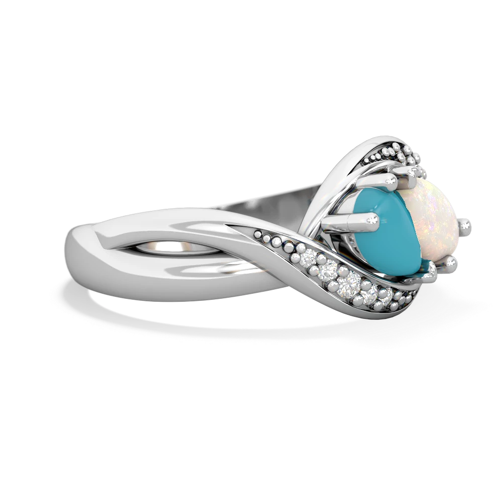 Turquoise Summer Winds 14K White Gold ring R5342