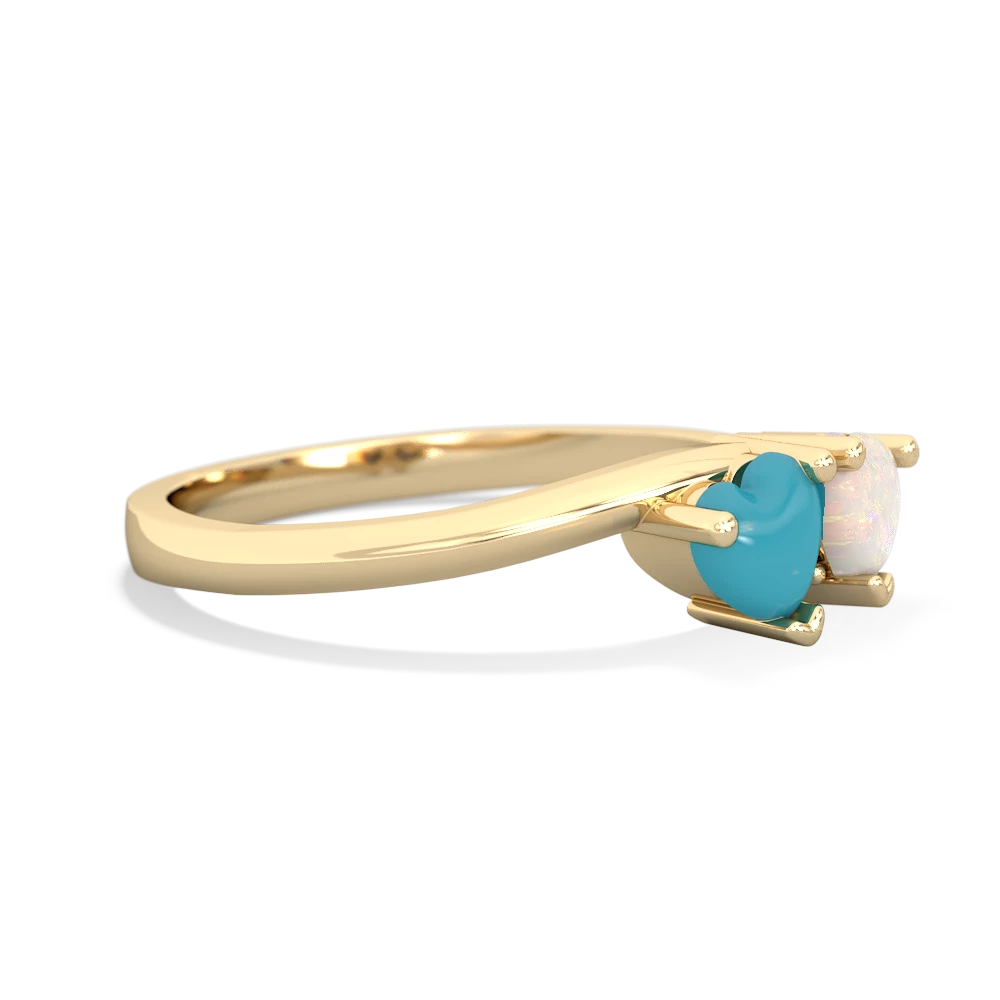 Turquoise Sweethearts 14K Yellow Gold ring R5260