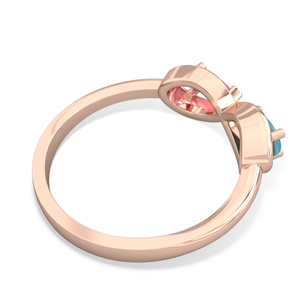 Turquoise Infinity 14K Rose Gold ring R5050