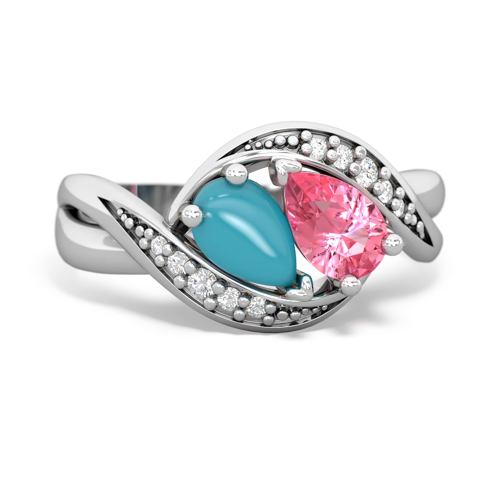 Turquoise Summer Winds 14K White Gold ring R5342