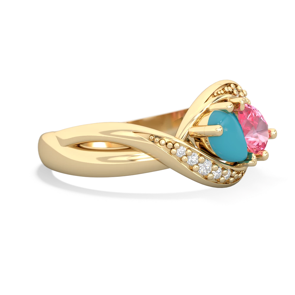 Turquoise Summer Winds 14K Yellow Gold ring R5342