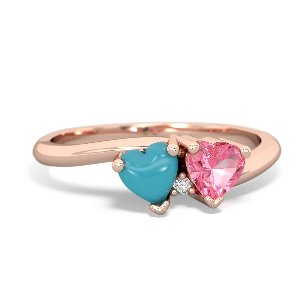 Turquoise Sweethearts 14K Rose Gold ring R5260