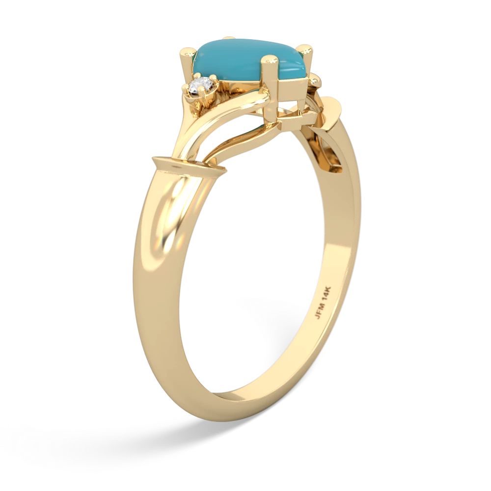 Turquoise Precious Pear 14K Yellow Gold ring R0826