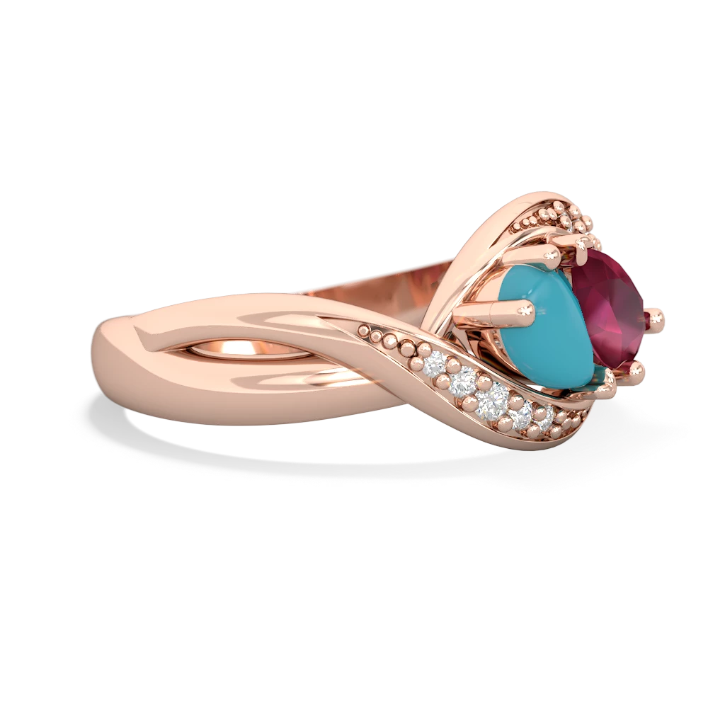 Turquoise Summer Winds 14K Rose Gold ring R5342