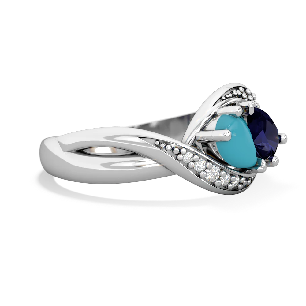 Turquoise Summer Winds 14K White Gold ring R5342