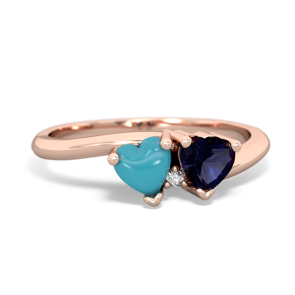 Turquoise Sweethearts 14K Rose Gold ring R5260