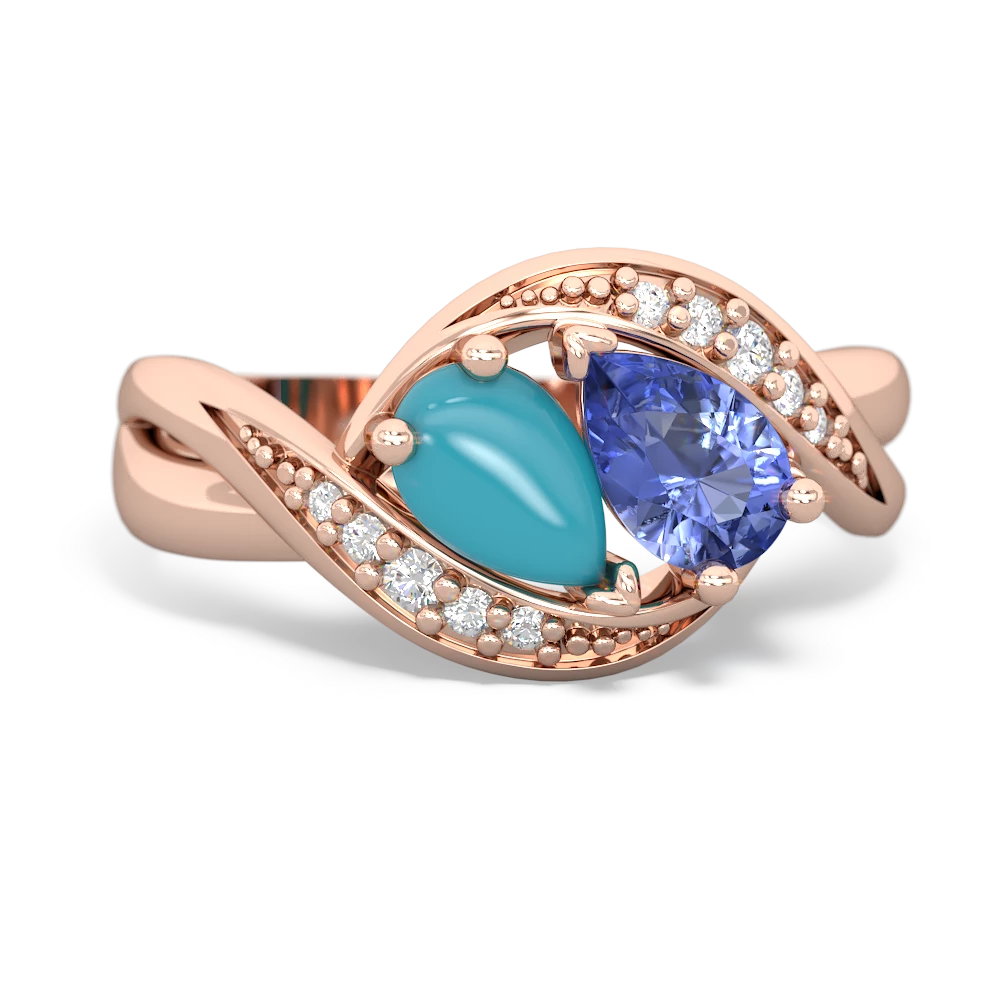 Turquoise Summer Winds 14K Rose Gold ring R5342