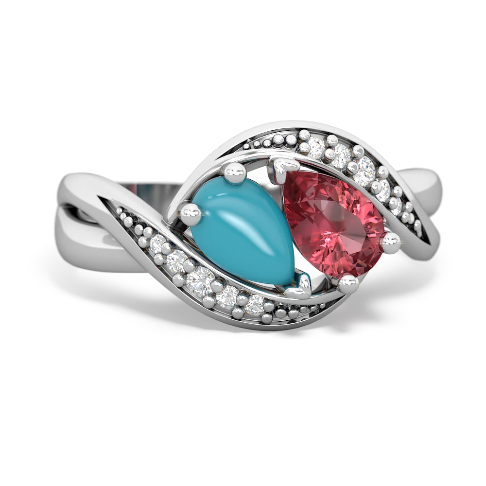 Turquoise Summer Winds 14K White Gold ring R5342