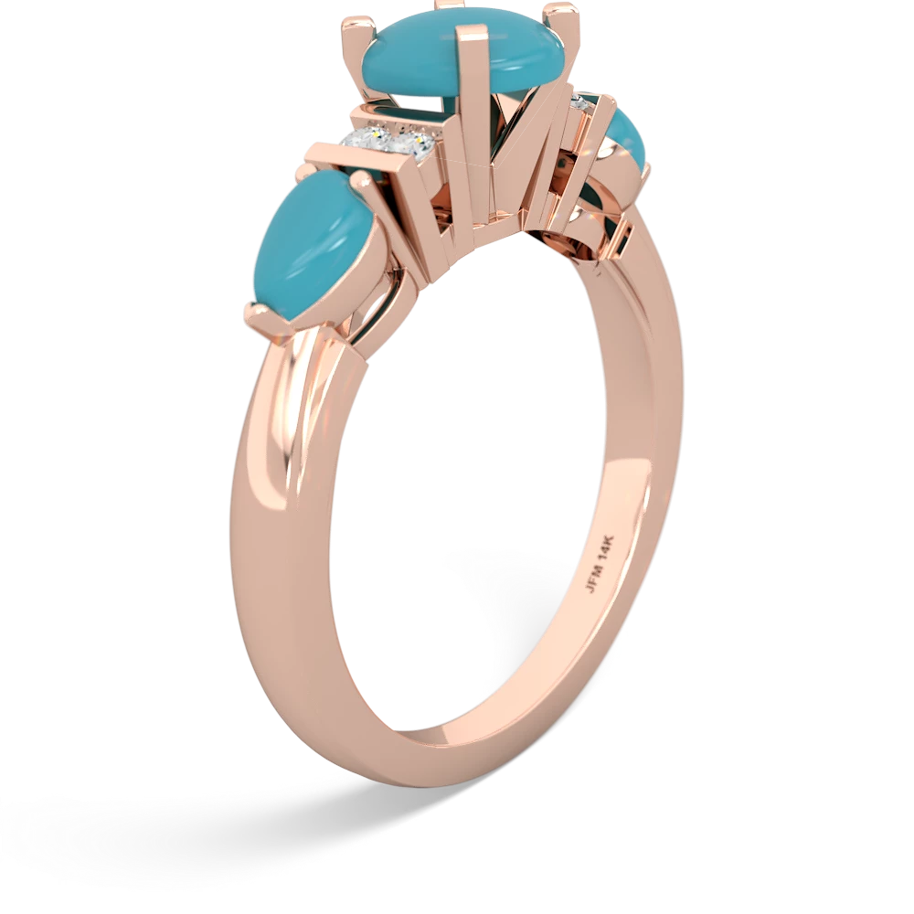 London Topaz 6Mm Round Eternal Embrace Engagement 14K Rose Gold ring R2005