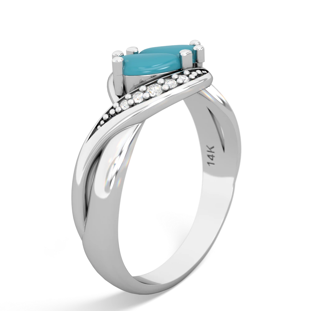 Turquoise Summer Winds 14K White Gold ring R5342