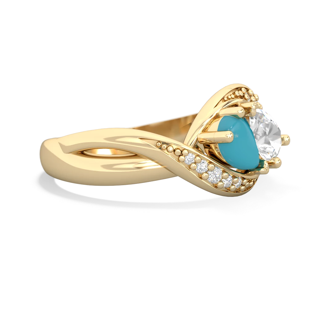 Turquoise Summer Winds 14K Yellow Gold ring R5342