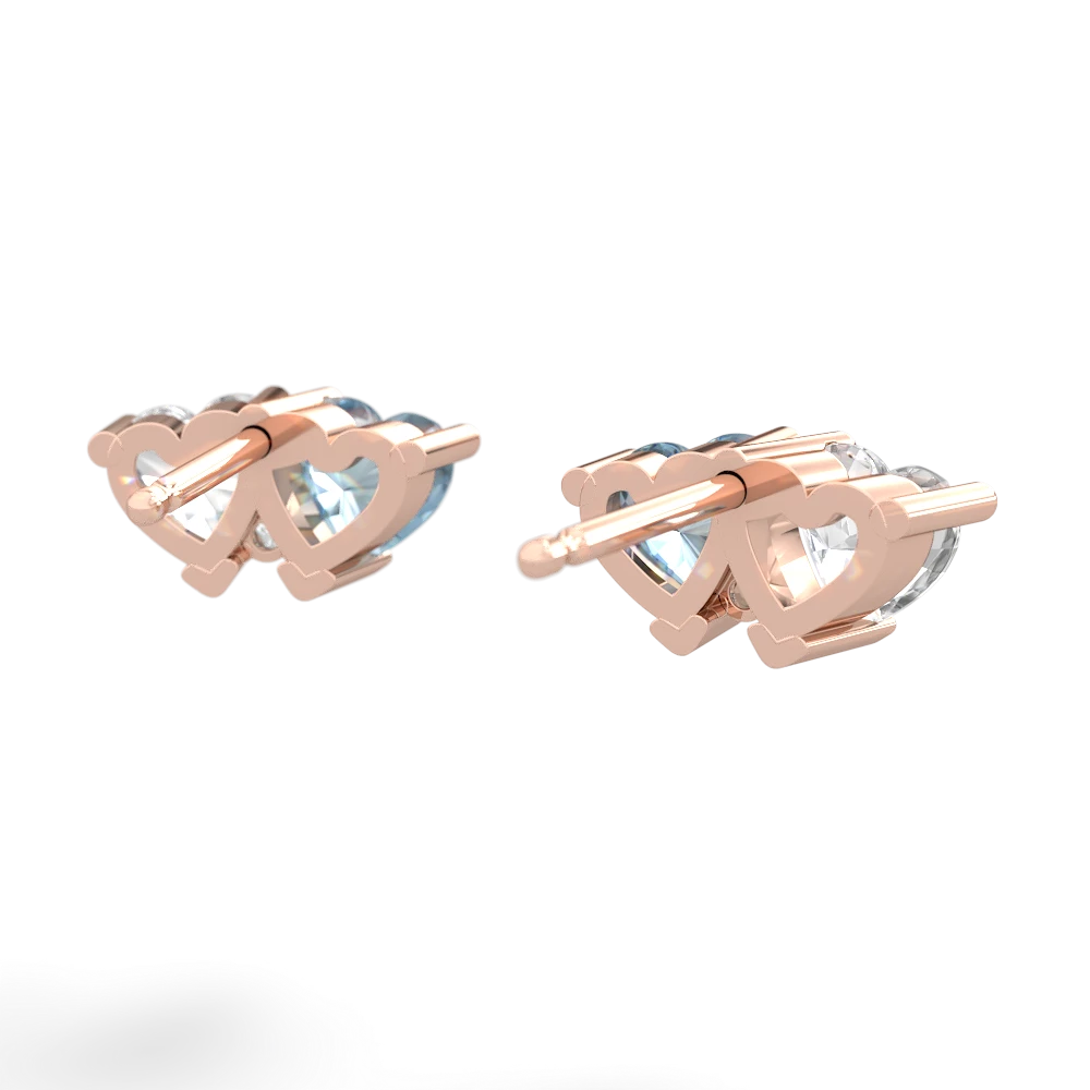 White Topaz Sweethearts 14K Rose Gold earrings E5260