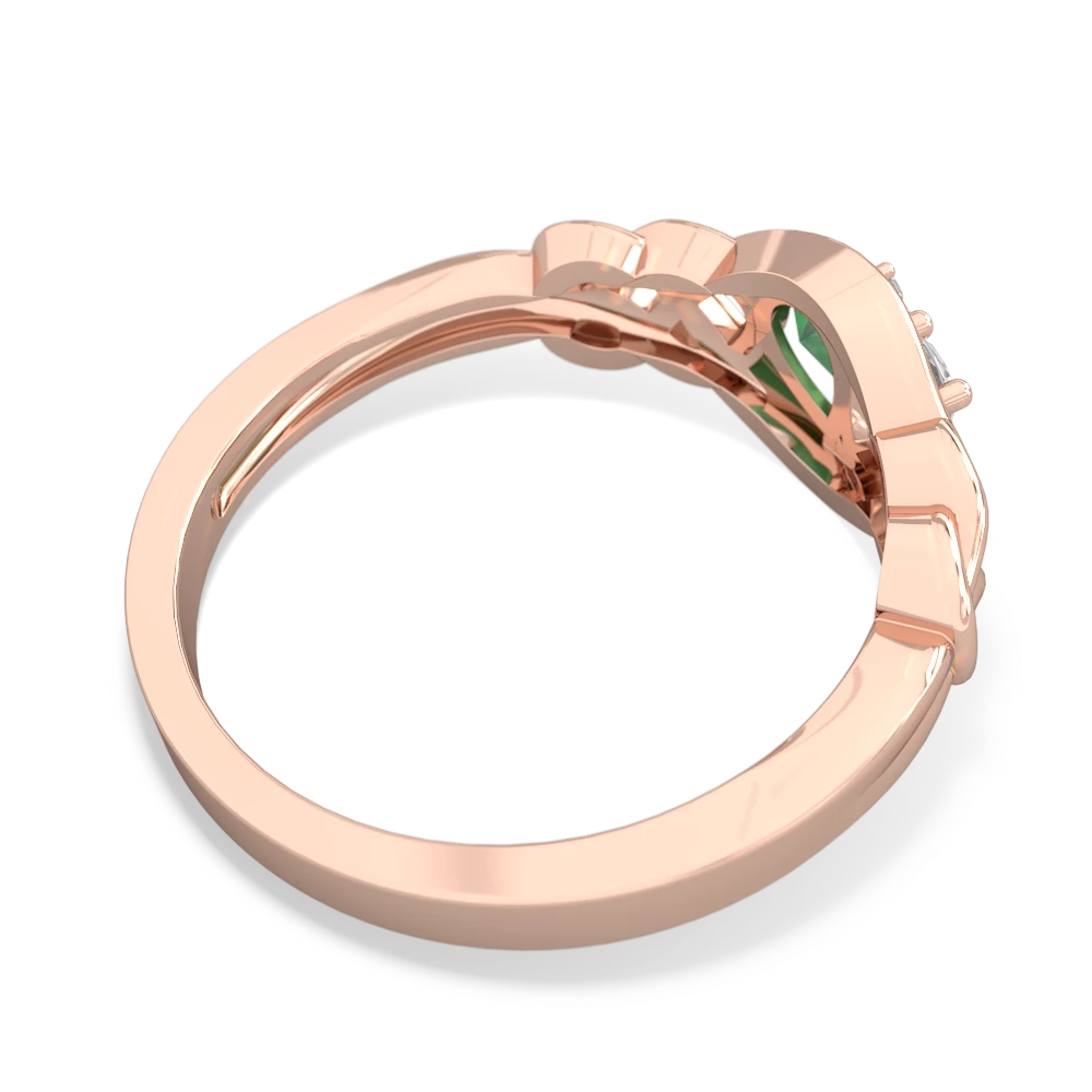 White Topaz Celtic Love Knot 14K Rose Gold ring R5420