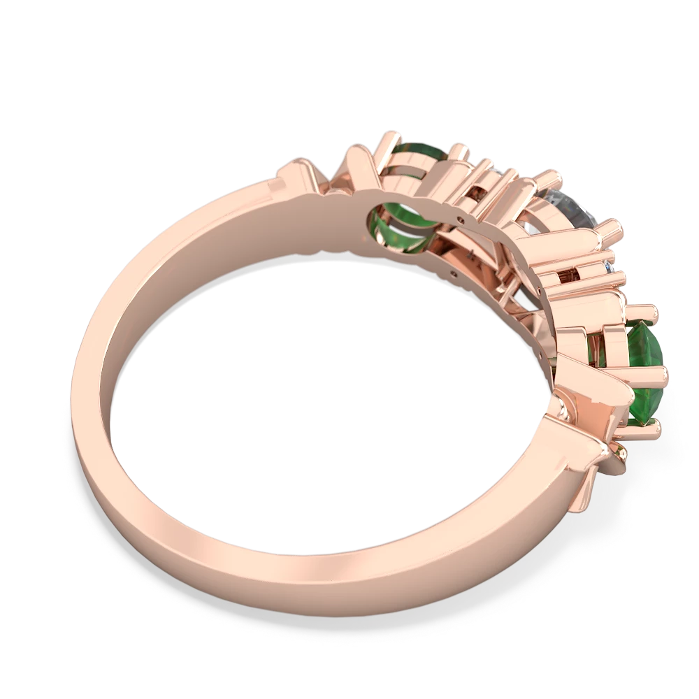 White Topaz Hugs And Kisses 14K Rose Gold ring R5016