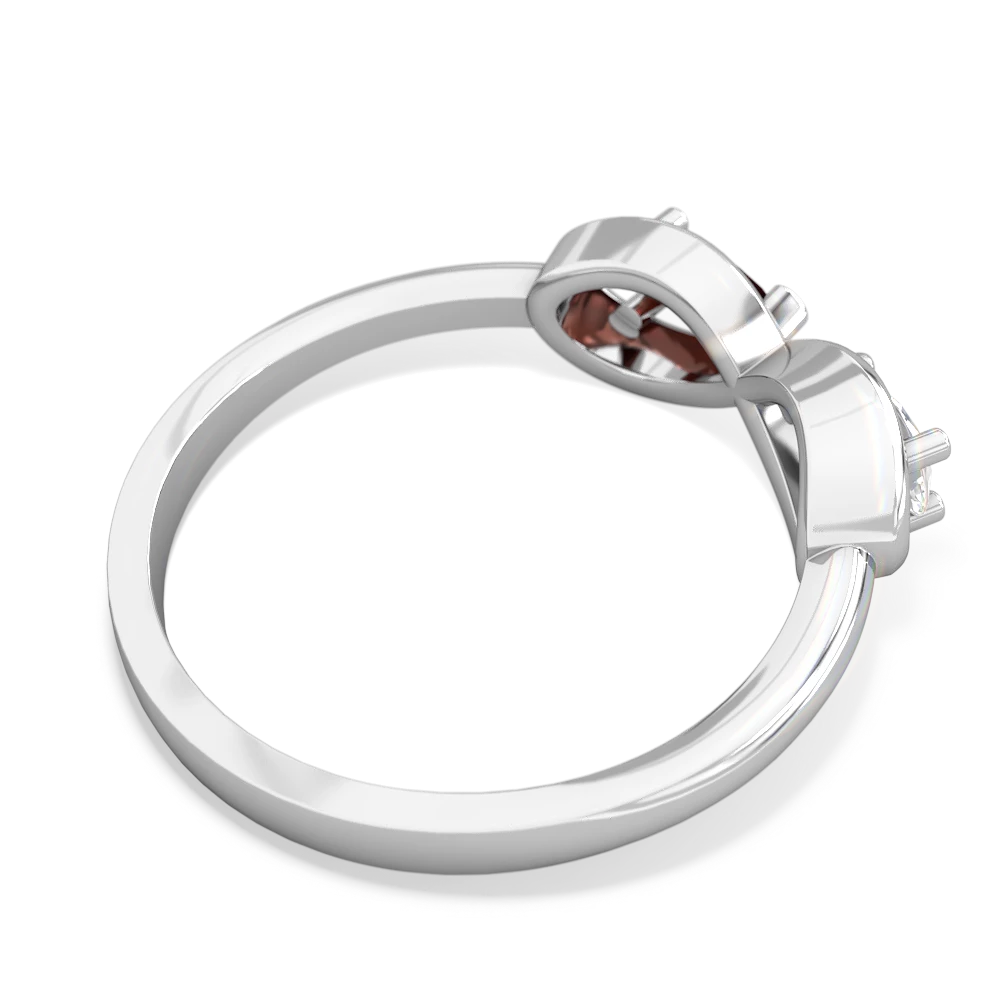 White Topaz Infinity 14K White Gold ring R5050