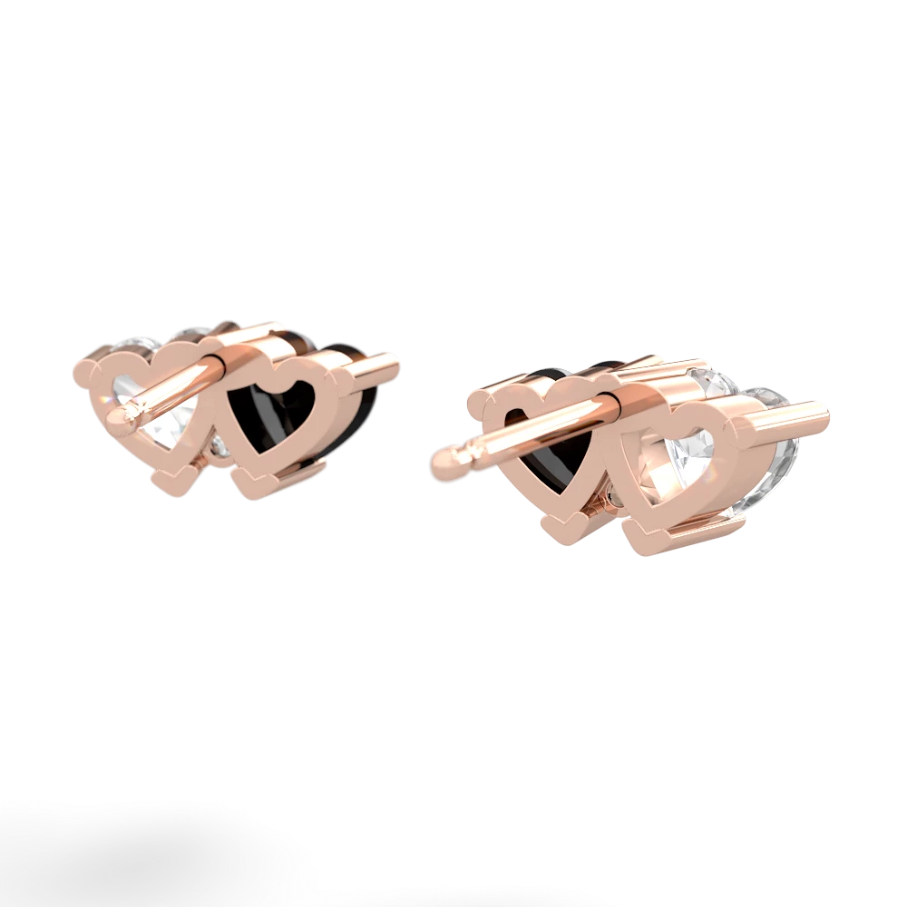 White Topaz Sweethearts 14K Rose Gold earrings E5260