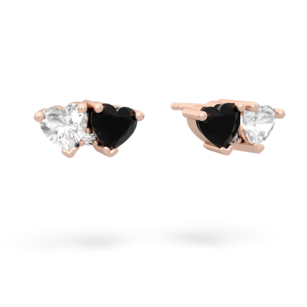 White Topaz Sweethearts 14K Rose Gold earrings E5260