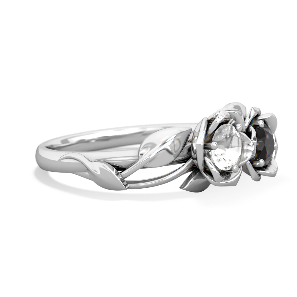 White Topaz Rose Garden 14K White Gold ring R5510