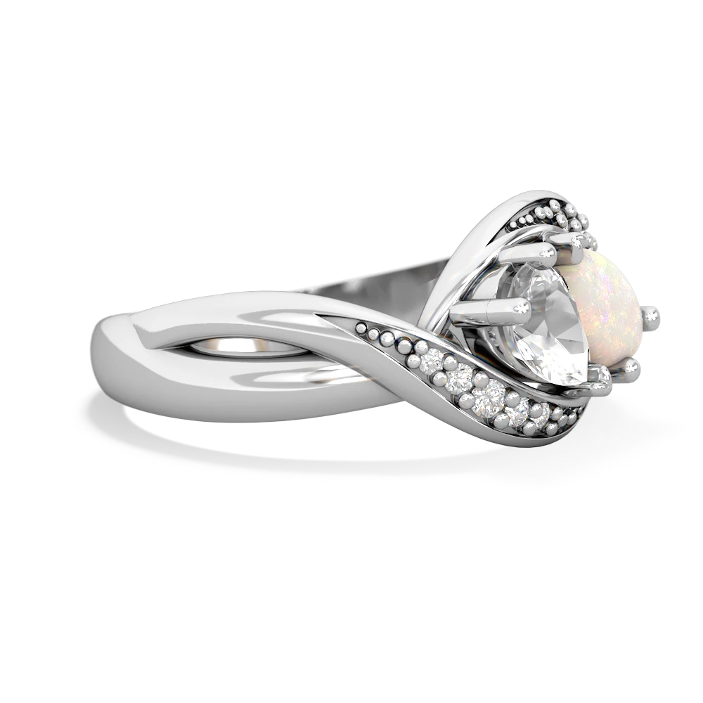 White Topaz Summer Winds 14K White Gold ring R5342