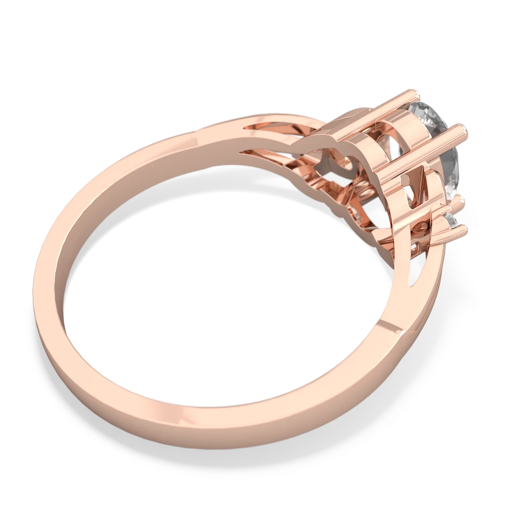 White Topaz Swirls 14K Rose Gold ring R2347