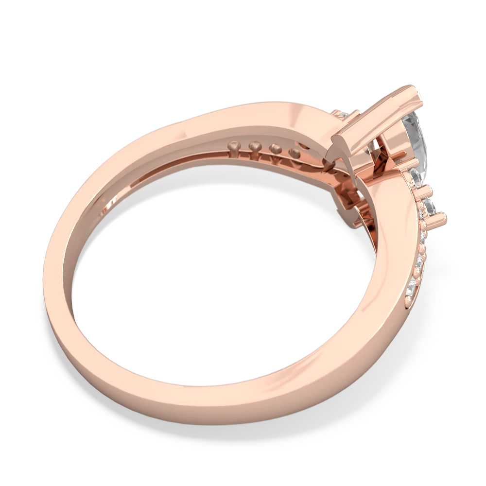 White Topaz Royal Marquise 14K Rose Gold ring R2343