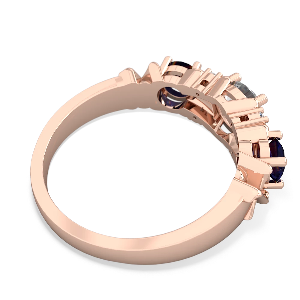 White Topaz Hugs And Kisses 14K Rose Gold ring R5016