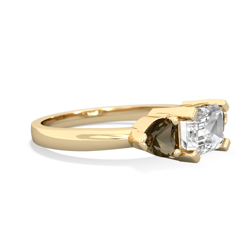 White Topaz Three Stone 14K Yellow Gold ring R5235