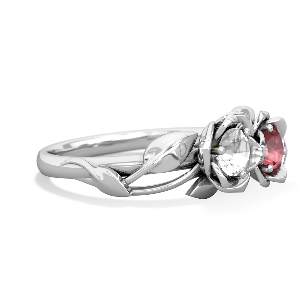 White Topaz Rose Garden 14K White Gold ring R5510