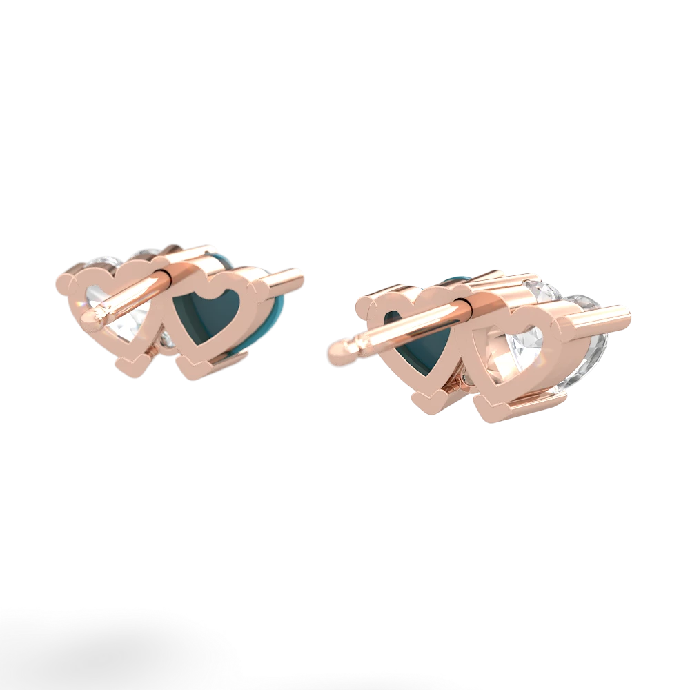 White Topaz Sweethearts 14K Rose Gold earrings E5260